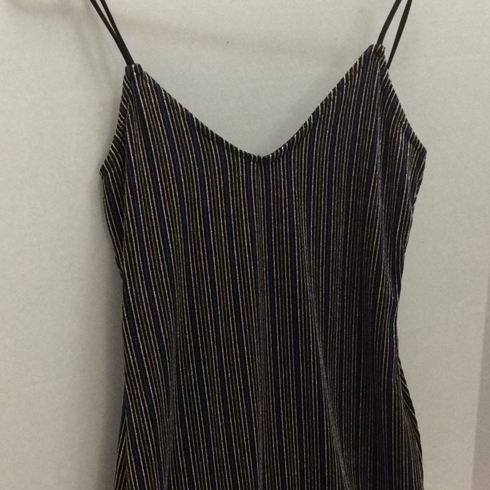 Metallic Vertically Striped MultiColor Body-con - Picture 12 of 14